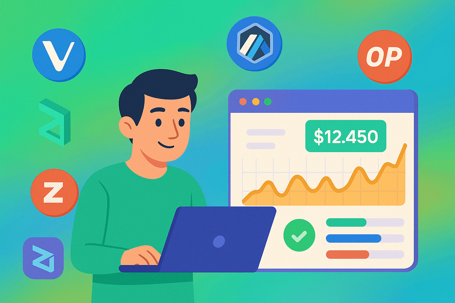 VC-Flow platform dashboard showing crypto investment tracking interface